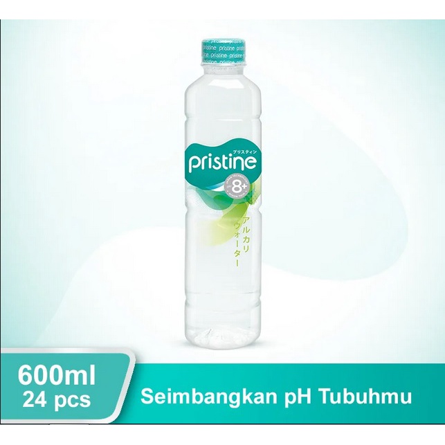 Pristine Air Mineral Botol 600 ml 1 Dus isi 24 Botol
