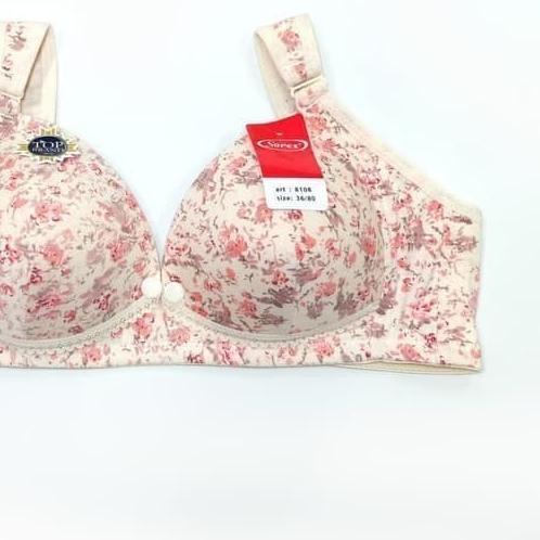 ☺ SOREX 8108 Maternity BRA BH menyusui busa tebal tanpa kawat - Merah Muda, 40 ✼