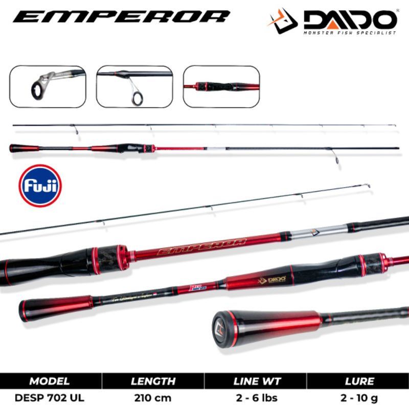 joran daido emperor Pro series 2-6lb carbon solit spining dan bc