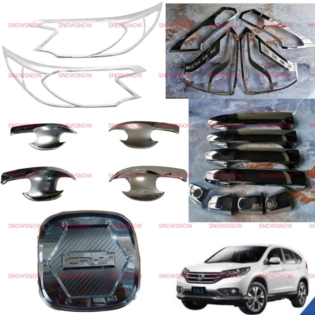 Paket Garnish Depan Belakang Outer Handle Cover Grand All New Crv 2013 2016 4pcs Chrome