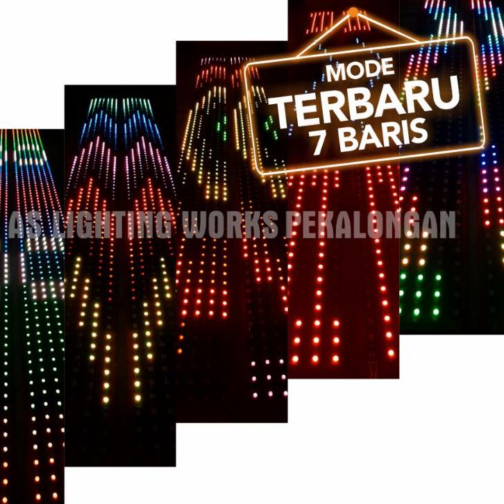 Super laris Led Variasi Kaca Strobo 7 Baris Wave TEXT WIFI Black PCB 12V/24V Mobil Truk Bus [KODE76]