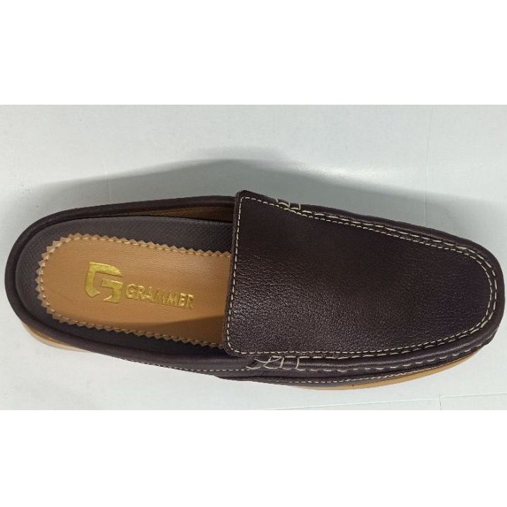 Sepatu Pria Selop Bustong  Kulit Asli Moccasin Grammer