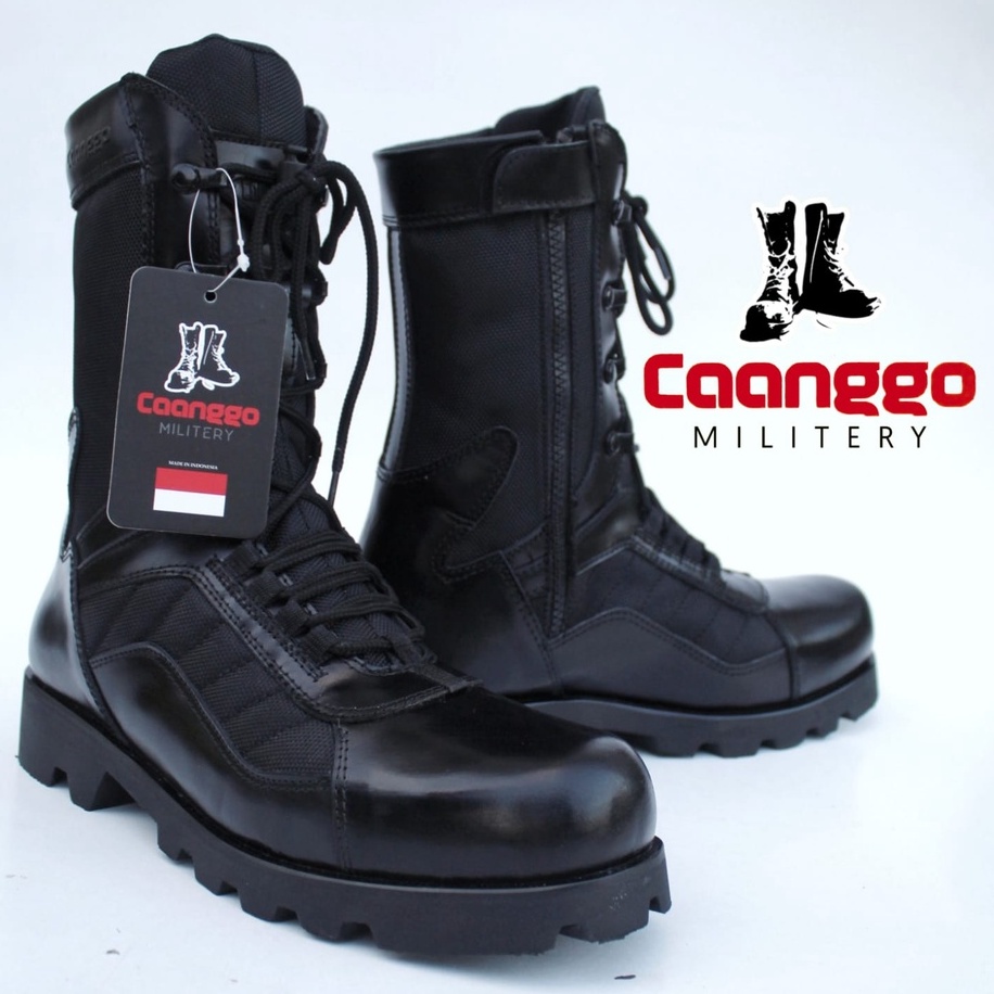 Sepatu PDL pria kulit asli sepatu PDL TNI POLRI SECURITY original caanggo