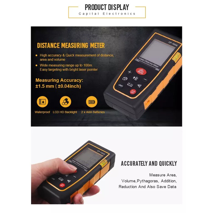 100m laser distance meter / meteran laser / rangefinder / 100 meter