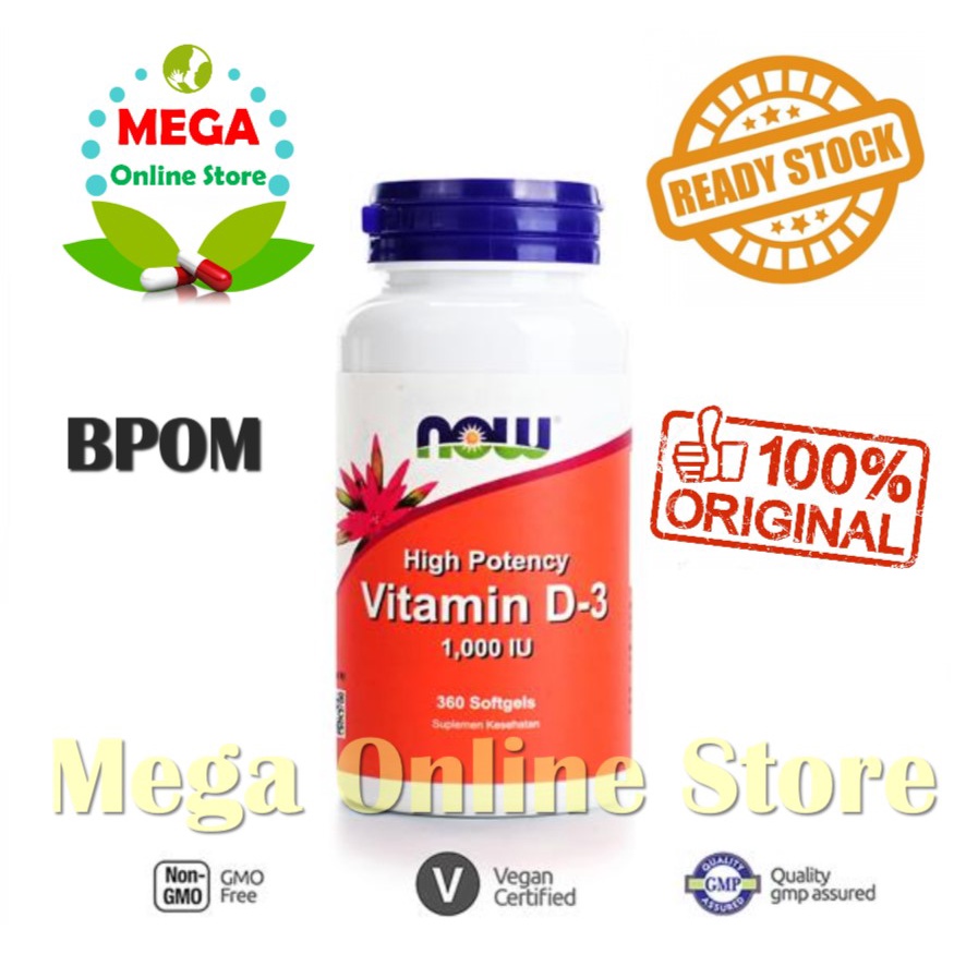 BPOM NOW Vitamin D3 1000 iu High Potency 360 Softgels