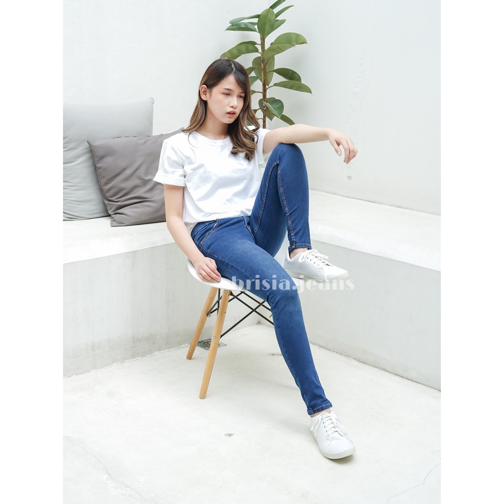 [SIZE 28-42] LEONY Legging Jeans - Biru Jeans / Bigsize Legging Jeans