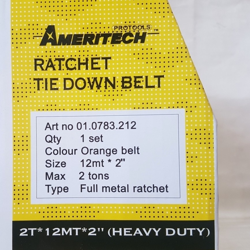 AMERITECH Tali kotrek / Webbing cargo / Ratchet tie / Tali pengikat barang 2 Ton