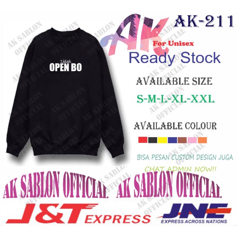 murah sweater tidak open bo ak-211 cewek cowok bisa