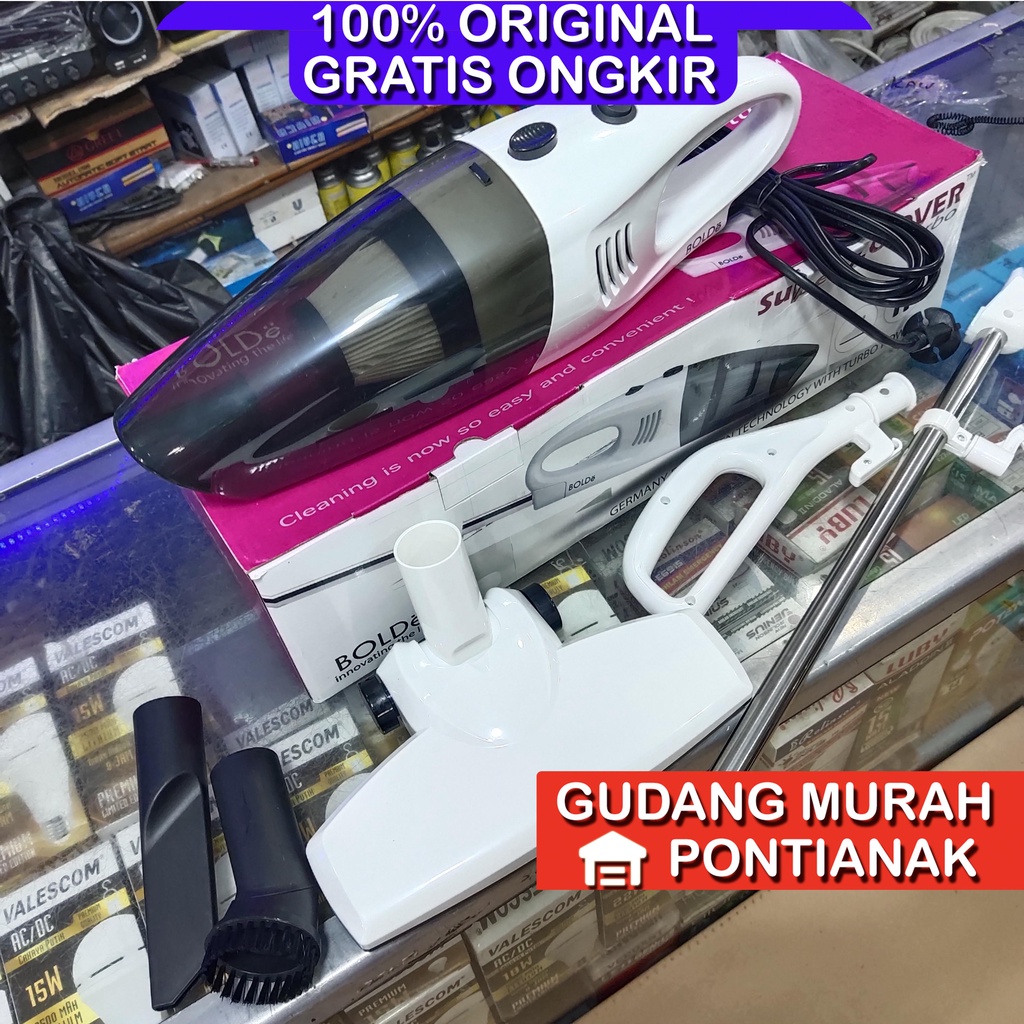 Vacum Cleaner Penyedot debu  Bolde Super Hoover Turbo Hand Vacuum Cyclone Power / Penyedot Debu ABU ABU Bening Besih