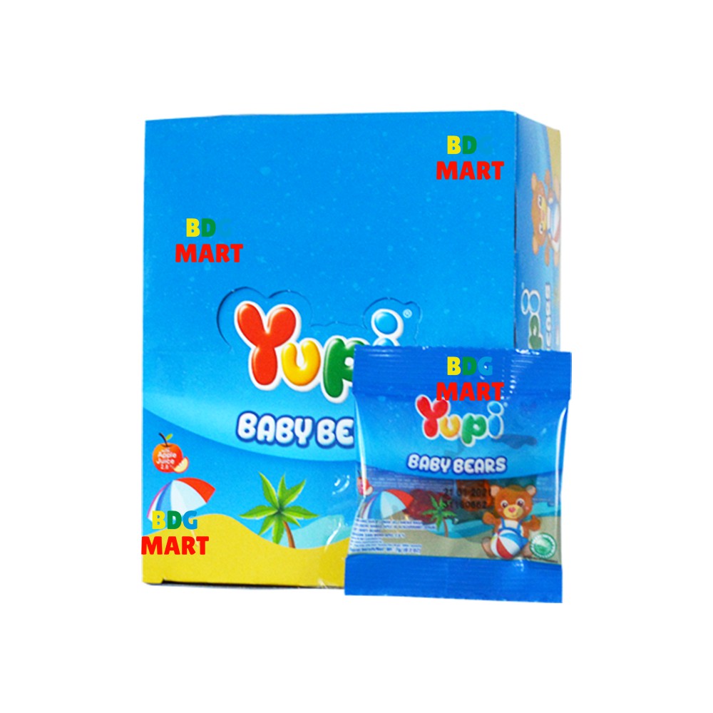 

BOX Yupi Baby Bears Permen Jelly Kenyal Bentuk Beruang Disukai Anak - 24 x 7gr