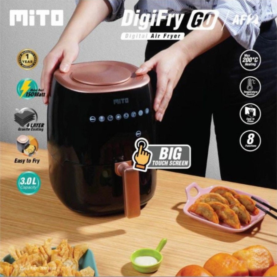 Air Fryer Mito AF2  Digital Air Fryer Mito Kapasitas 3 Liter - Low Watt Original