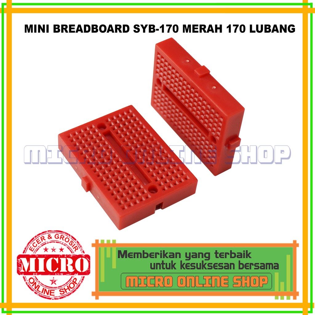 Jual Mini Breadboard SYB-170 merah 170 Lubang / PCB p   roject Mini