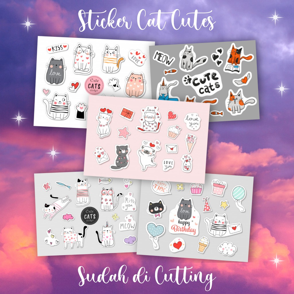 Jual Sticker Aesthetic Tumblr Cute Cats Sticker Tumblr Aesthetic Cat