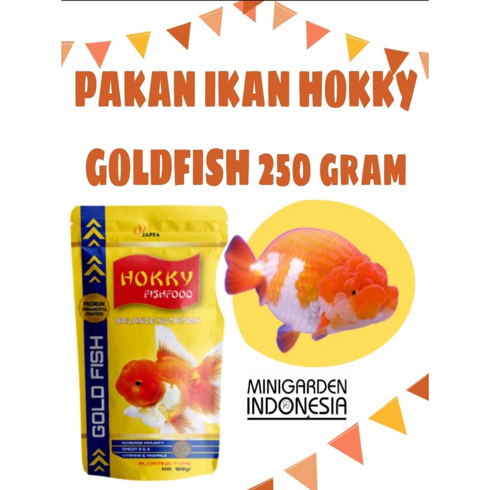 PAKAN IKAN KOKKY HOKKY GOLD FISH 250 GRAM PELET IKAN Fishfood Balance