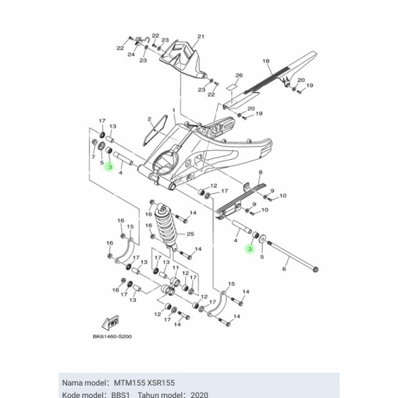 BEARING LAHER BAMBU ARM R15 V2 R15 V3 XABRE XSR 155 MT15 SCORPIO XSR 155 BYSON  VIXION R VIXION  ASLI ORI YAMAHA 93317 218Y1
