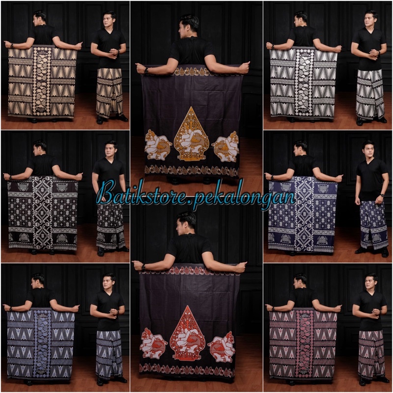 SARUNG SANTRI / Sarung Batik Hitam / Sarung Pria / Sarung Batik Pekalongan