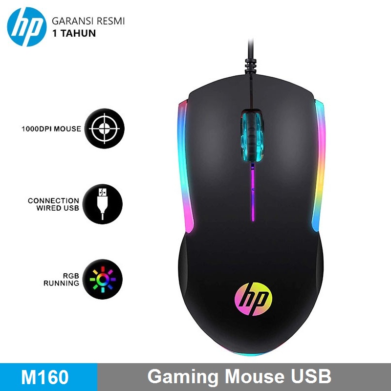 hp Gaming Mouse M160 RGB Optical USB