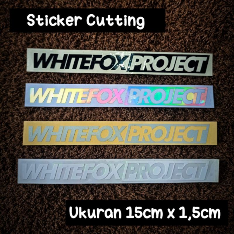 sticker cutting WHITE FOX PROJECT