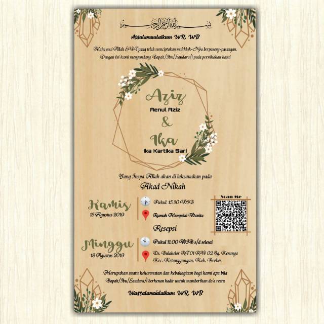  Undangan  pernikahan JPG  them rustic invitation Wedding 