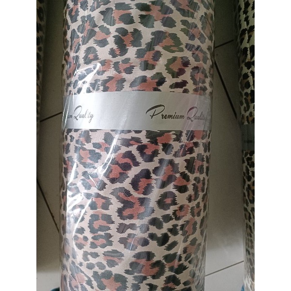 Kain Shakila Premium Motif Leopard Macan Harga setengah meter