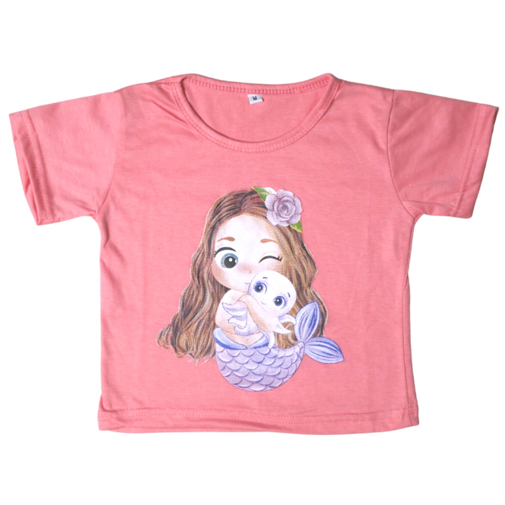 BabynKids - Baju Anak Perempuan / Kaos Anak Perempuan / Atasan Anak Cewek Gambar Motif Karakter / Pakaian Anak Perempuan