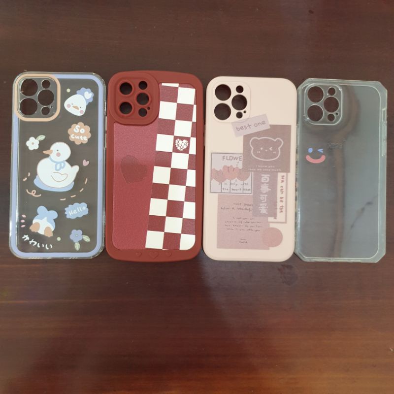 IPHONE 12 PRO CASE MOTIF KARAKTER BERUANG BEAR PINK BENING TRANSPARAN SMILE IPHONE 12 PRO