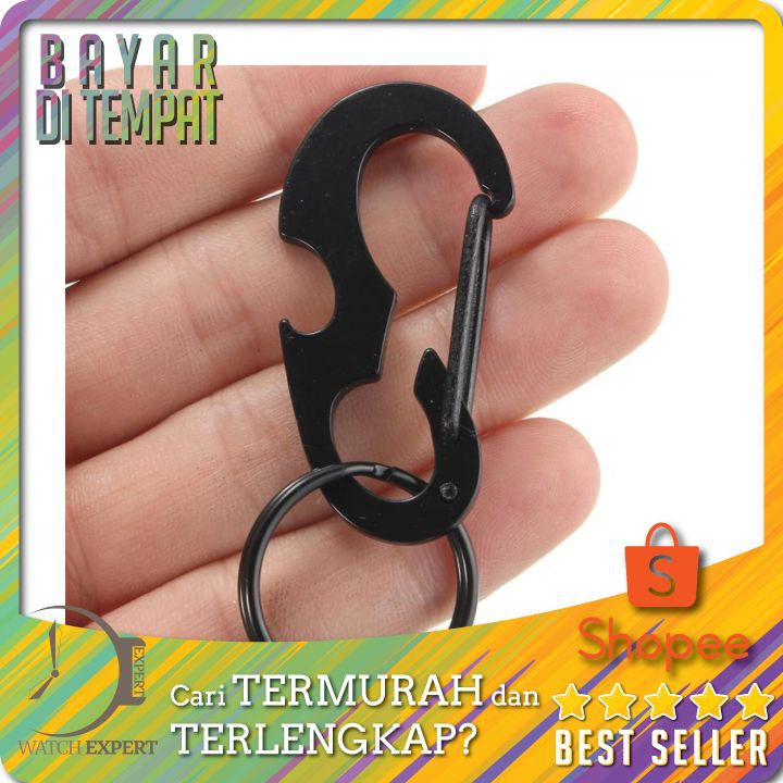 TERLARIS Black Beetle EDC Carabiner Stainless Steel with Bottle Opener - XT-11