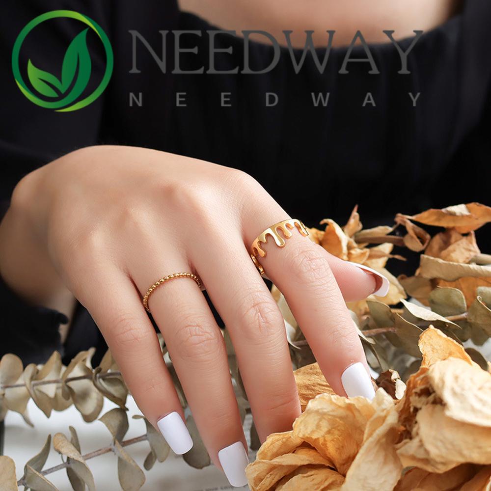 Needway  Geometric Open Rings Adjustable Crown Finger Ring New Punk Irregular Vintage For Women Fashion Jewelry/Multicolor