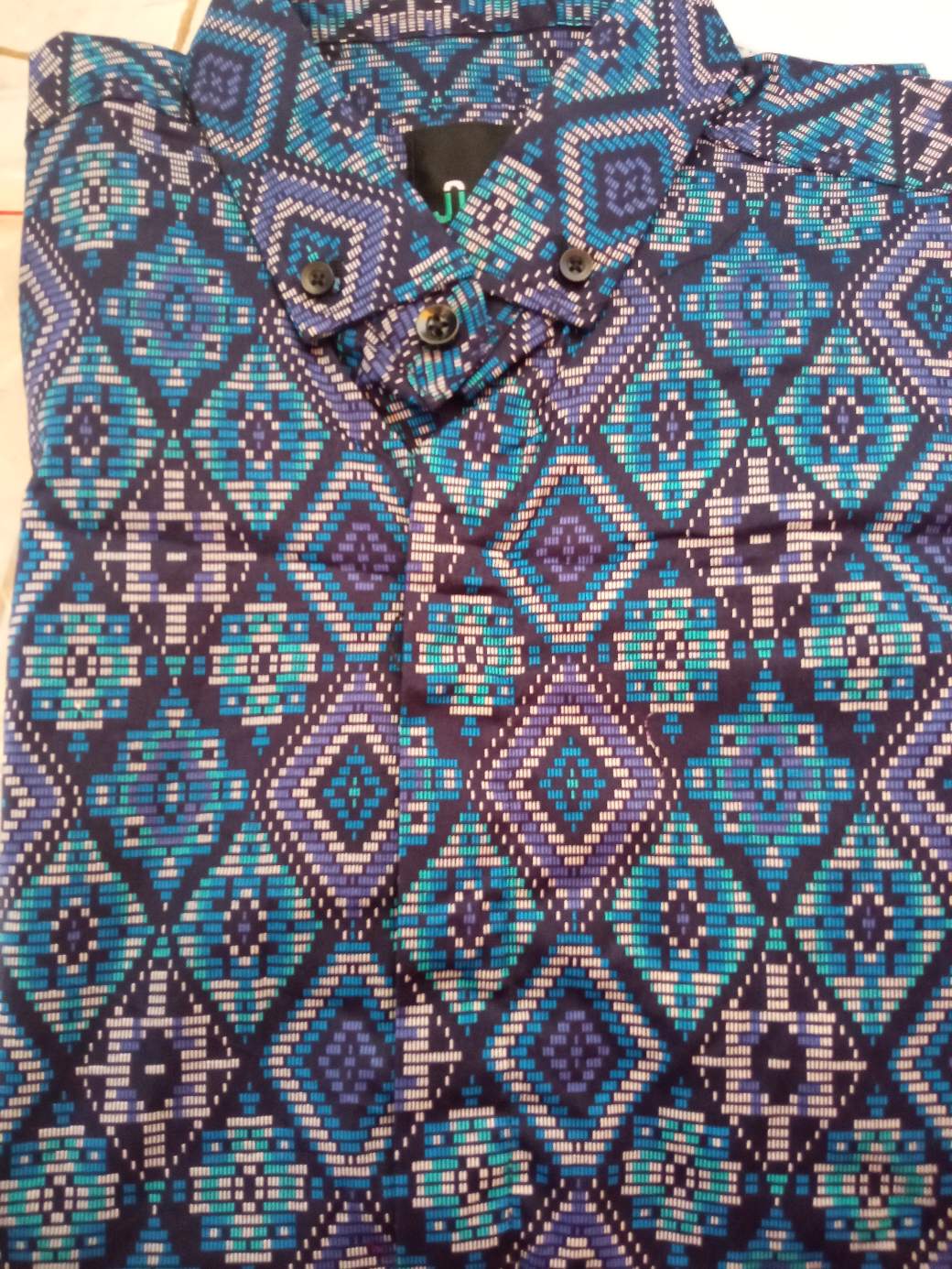 Dgm Fashion  Kemeja Batik Pria Lengan Pendek Songket Kemeja Tribal 6126