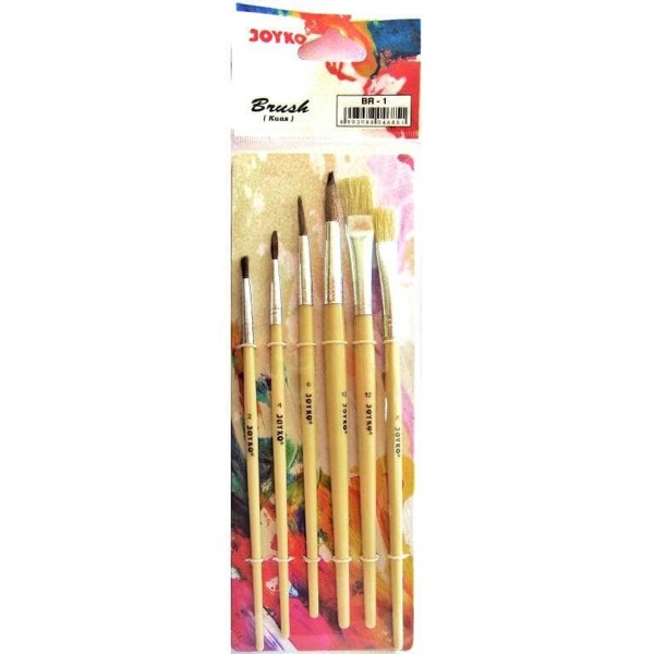 Jual Best Seller Kuas Cat Air Joyko Set 6 Kuas Lukis Joyko Brush Set 6 Br 1 Atk Terbatas 4789