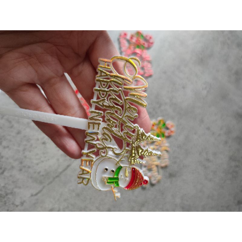 cake topper natal 8 cm // hiasan kue natal