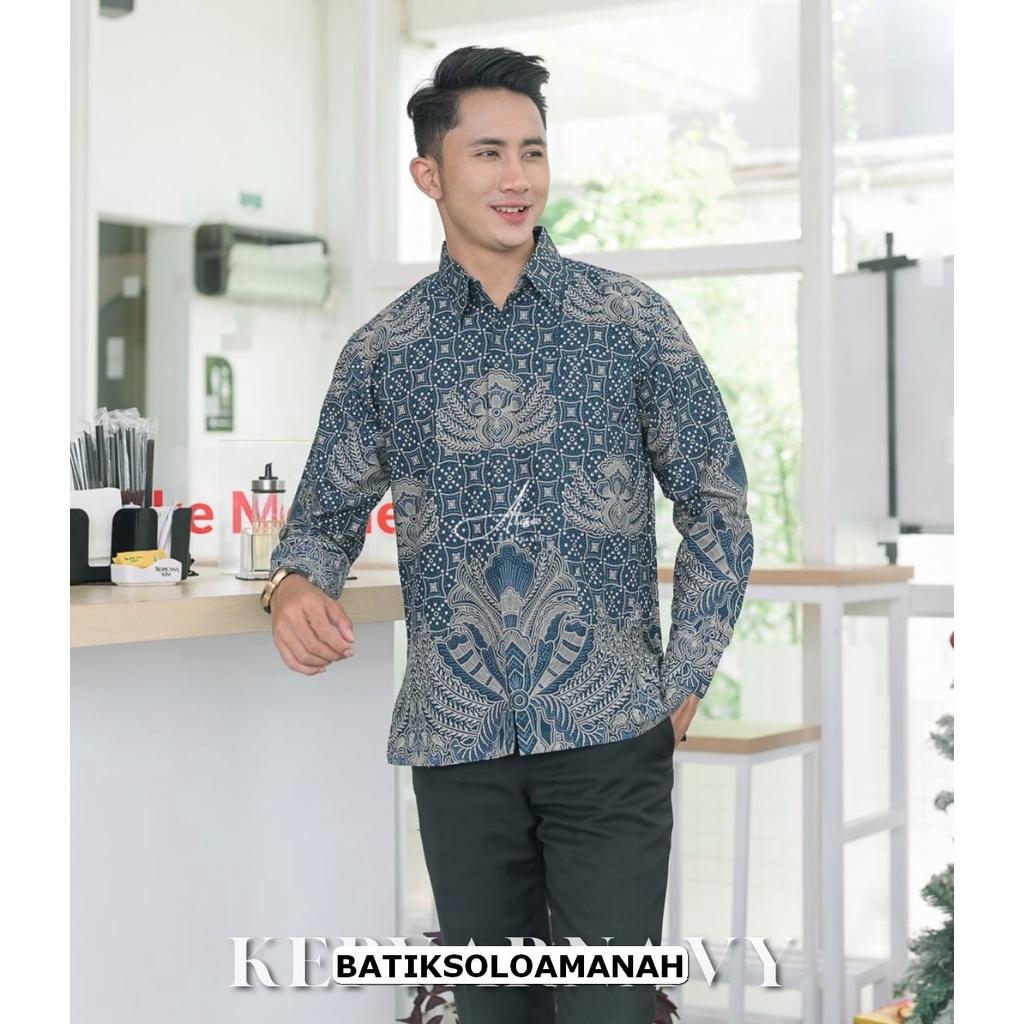 KEPYAR NAVY ALISA KEMEJA BATIK SOLO PRIA LENGAN PANJANG LAPIS FURING ATASAN BATIK PREMIUM MODERN KATUN HALUS RAJASAKTI UKAIL DILLAN ASMARA RAFANDA SENOJOYO NGUDI RAHAYU MARTOWIRO SM ANJANI FLORIST ALJAYA KANAYA NARESWARI KLA DEWO BRAMANTI PRIJANTO SE BIMA