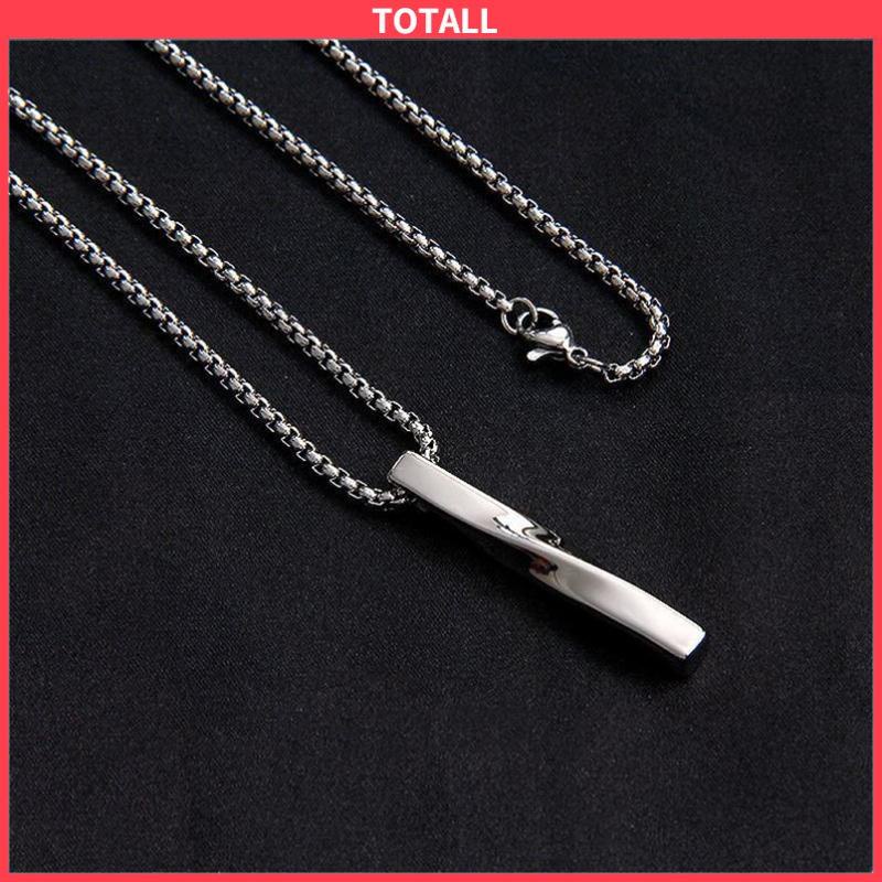 COD Desain kecil rasa beberapa kalung spiral batang kalung pria kepribadian sederhana hip-hop item semua pertandingan-Totall