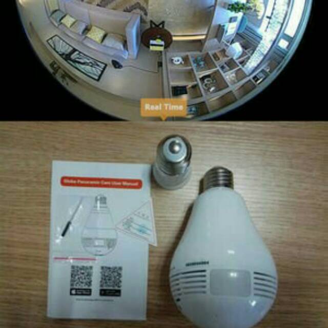 CCTV WIFI IP CAM BOHLAM.LAMPU LED 360&quot; untuk penyamaran