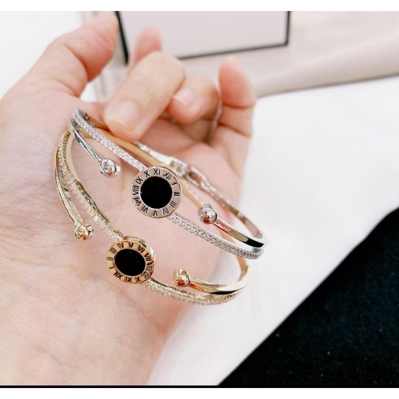 Gelang Silver925 perak sterling silver Premium Gelang zircon anti karat anti alergi  S-0011