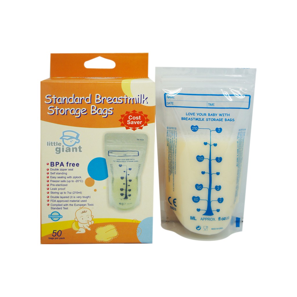 

Little Giant Standard Breastmilk Storage Bags pk. 50