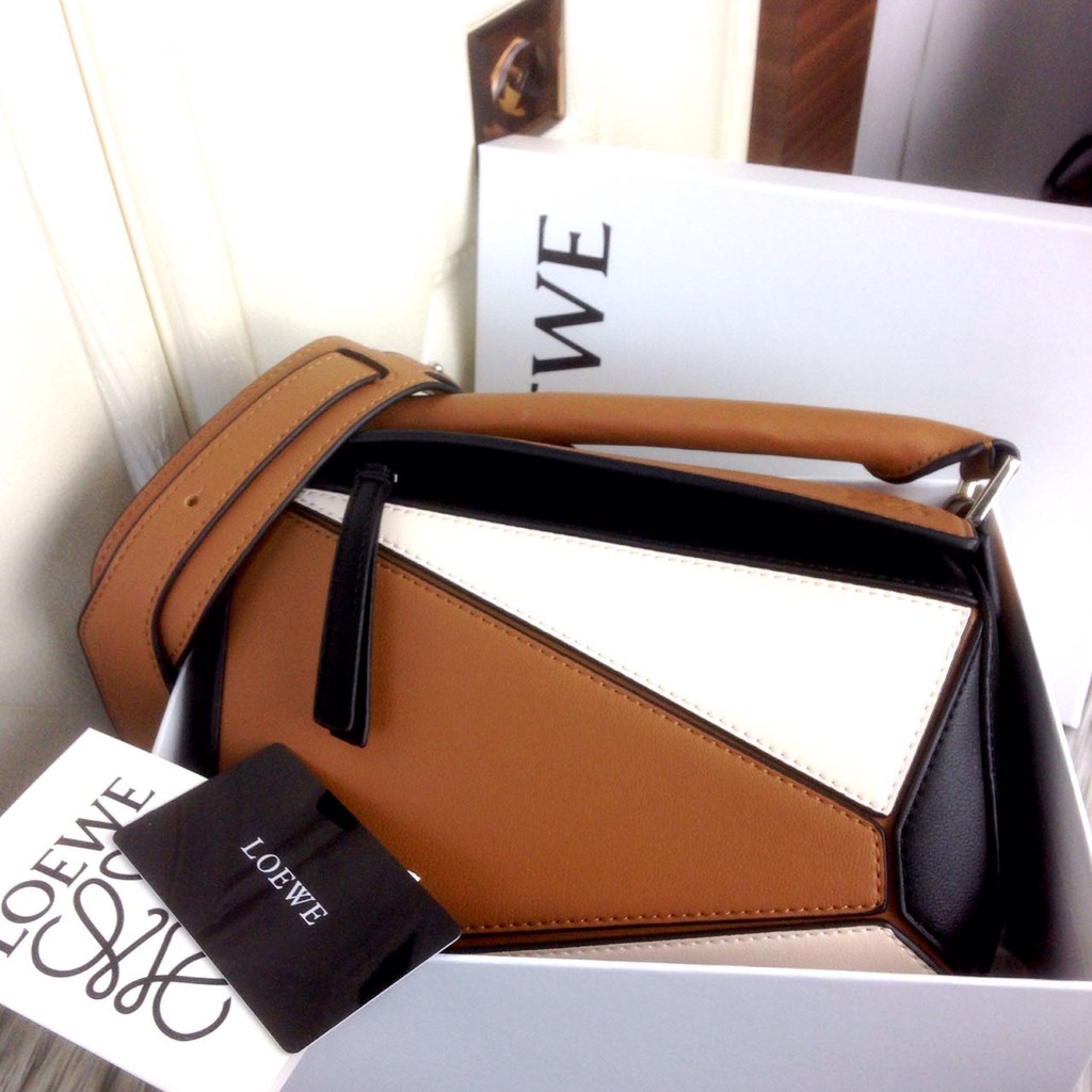 LOEWE Puzzle Colorblock Small Leather Shoulder Bag SS18 sz 22x15x10cm #1860 LL