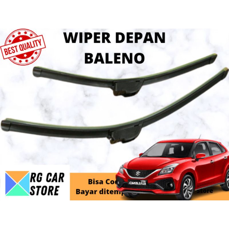 WIPER BALENO HATCHBACK FRAMELESS ISI 2 DIJAMIN PNP TINGGAL PASANG BERKUALITAS