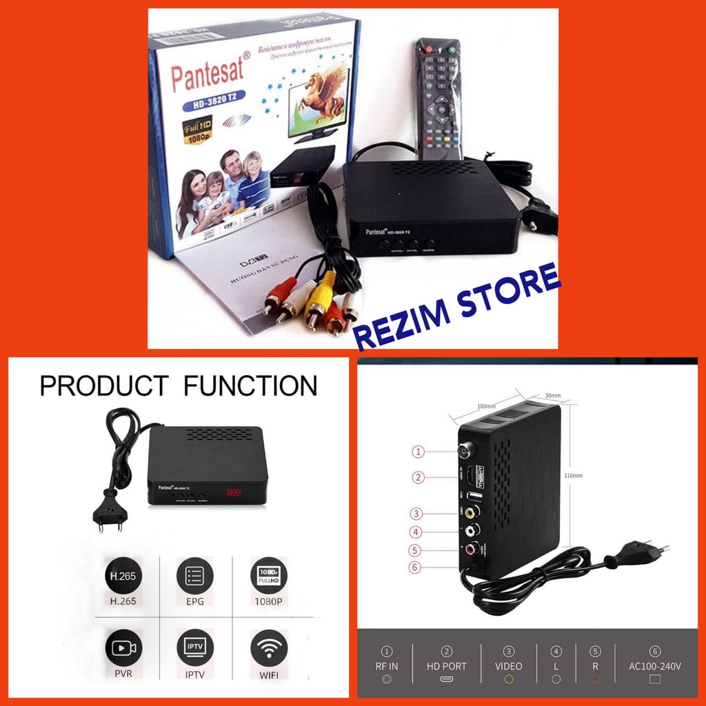 SET TOP BOX DVB T2 STB TV DIGITAL STB DVB T2 PENERIMA SIARAN TV DIGITAL