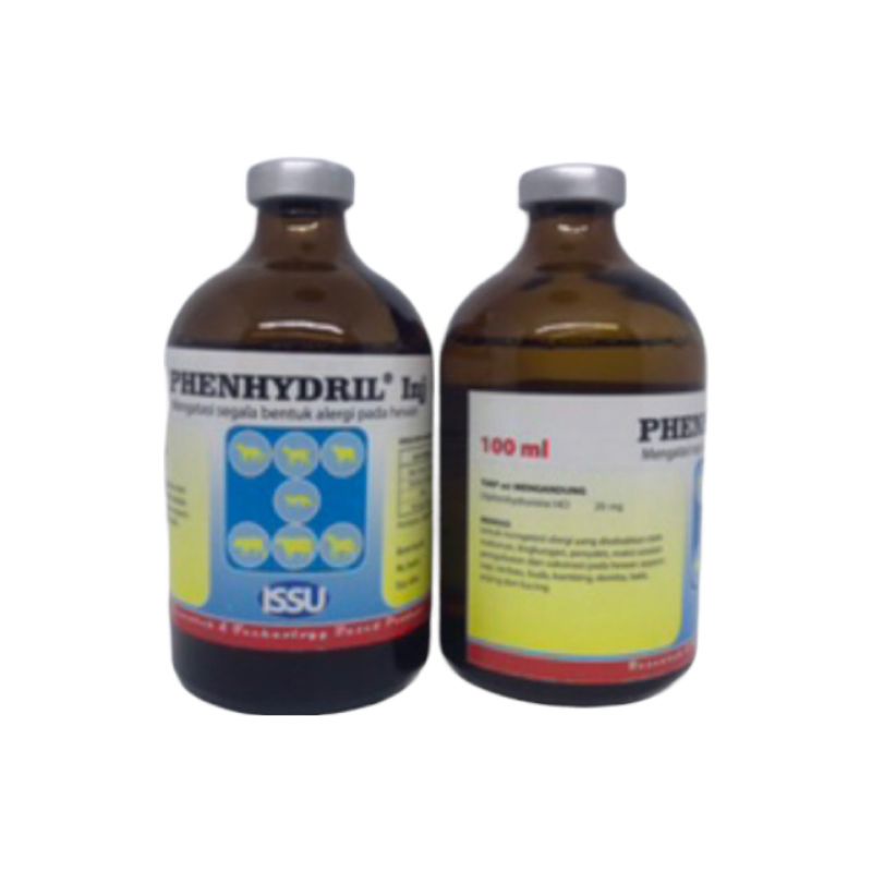CUCI GUDANG PRODUCT EXP DISC 50% / ISSU / PHENYDRIL INJ 100 ml Obat Anti Histamin Sapi Untuk Penanga