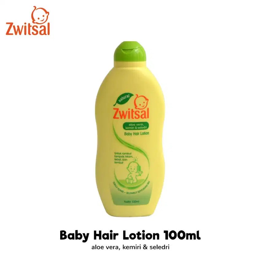 Zwitsal Baby Hair Lotion 50ml / 100ml - Minyak / Losion Rambut Bayi Kemiri Seledri Aloe Vera / Sweet Almond 50 / 100 ml