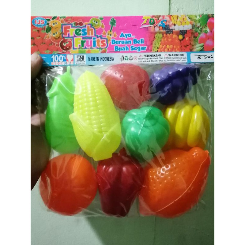 Promo mainan buah plastik