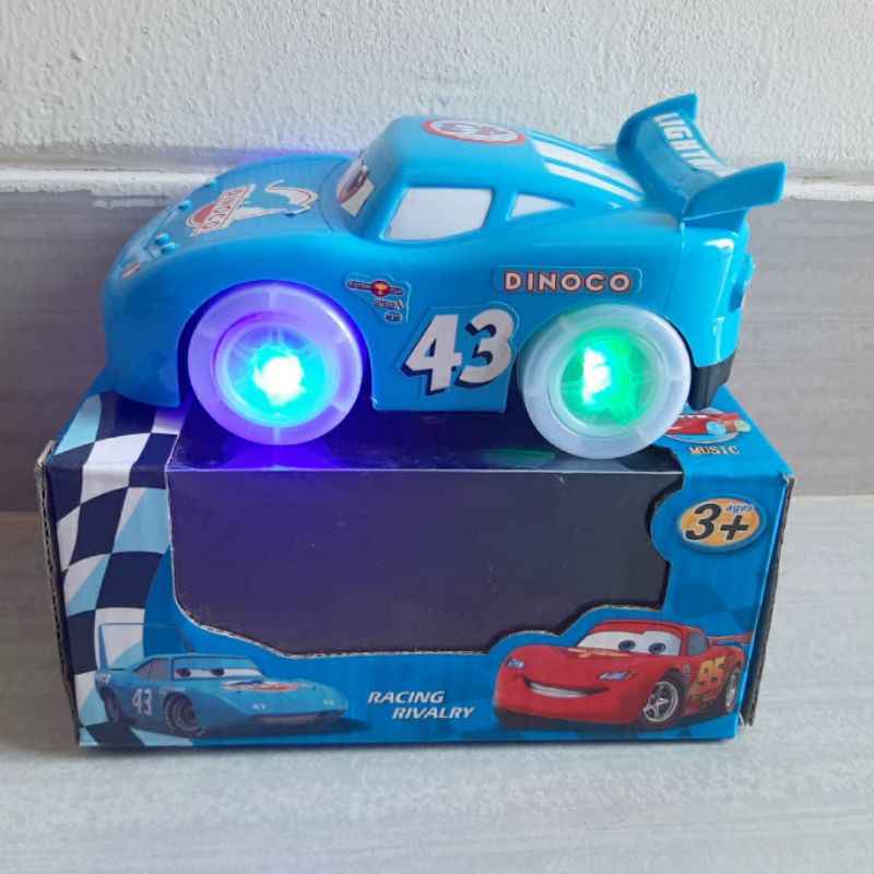 Mainan Mobil Cars Bump Go Baterai Lighting McQueen