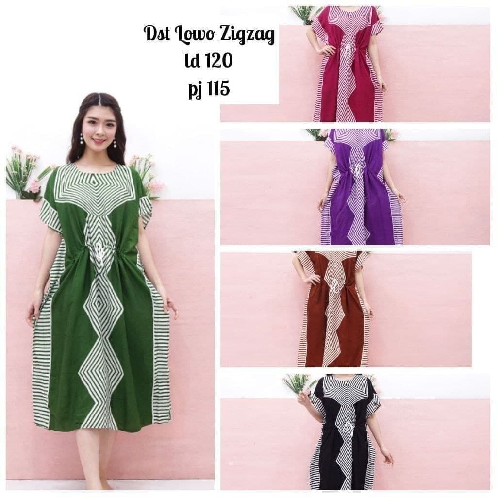 Daster Lowo Jumbo LD 120 Tali Serut Depan  kekinian daster ibu bumil baju daster batik wanita daster bali rayon premium lengan pendek murah Populer