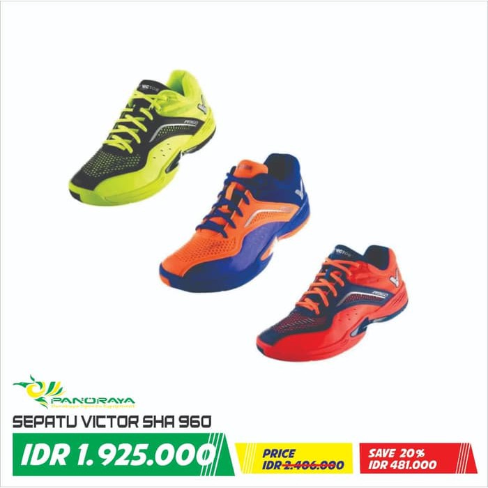Sepatu Badminton Bulutangkis Victor SHA 960 SHA960 Original - Merah