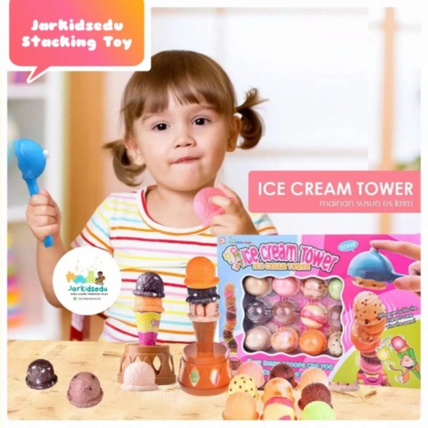 

MAINAN ANAK ICE CREAM TOWER SUSUN ESKRIM MENARA ES KRIM STACKING TOY Diskon