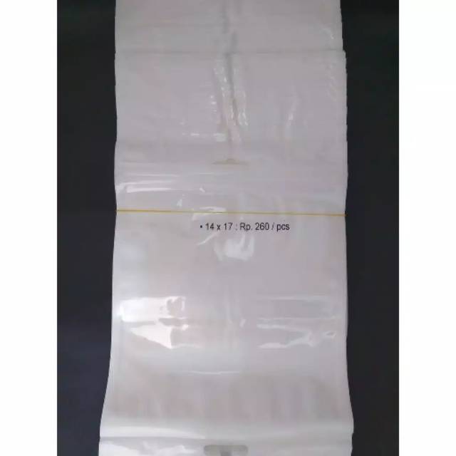 Plastik Zip Putih 14x17 cm Plastik Klip Plastik Susu Isi 100 pcs