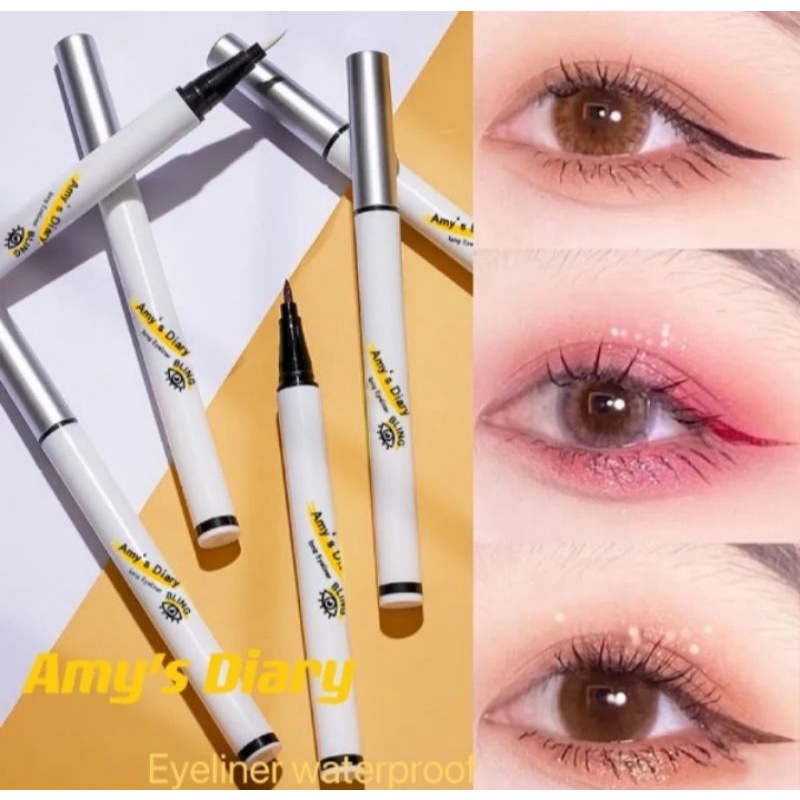 SIMPO99 - Eyeliner Pen Waterproof / Eyeliner Pen Waterproff Hitam / Eyeliner Pen / Eyeliner Pen Amy's Diary Waterproof / Eyeliner Anti Air / Eyeliner Terlaris / Eyeliner Kekinian /Kosmetik /Eyeliner Waterproff /Eyeliner Anti Air /Perawatan Kecantikan