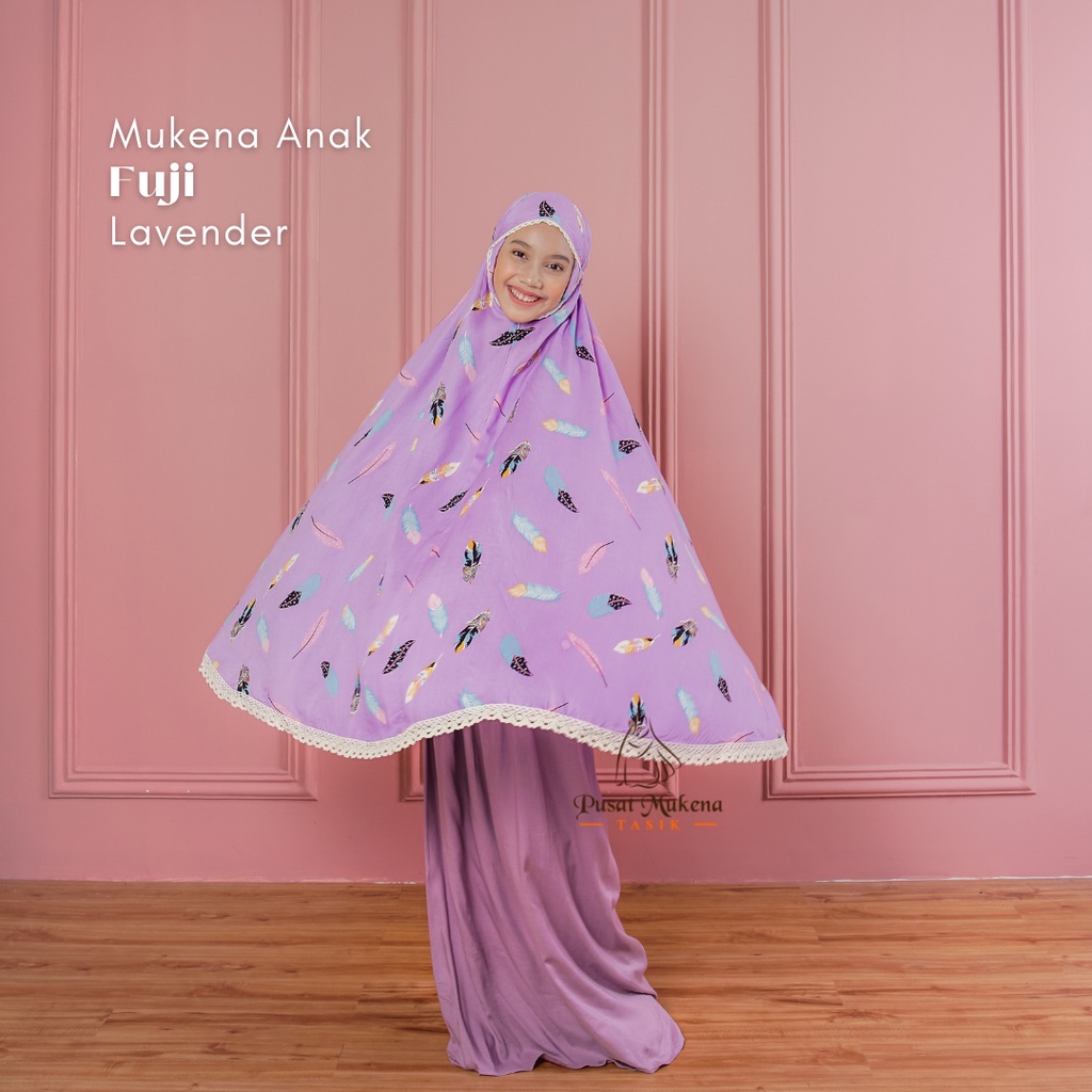 Pusat Beli Mukena Tasik - Mukena Anak (5-13 Tahun) 2in1 Katun Rayon Bali Travelling Fuji