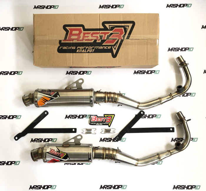 Knalpot Best3 Fullsystem Silincer Panjang & Pendek Bulat Vespa Sprint